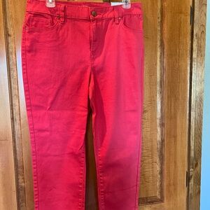 Cropped denim pants